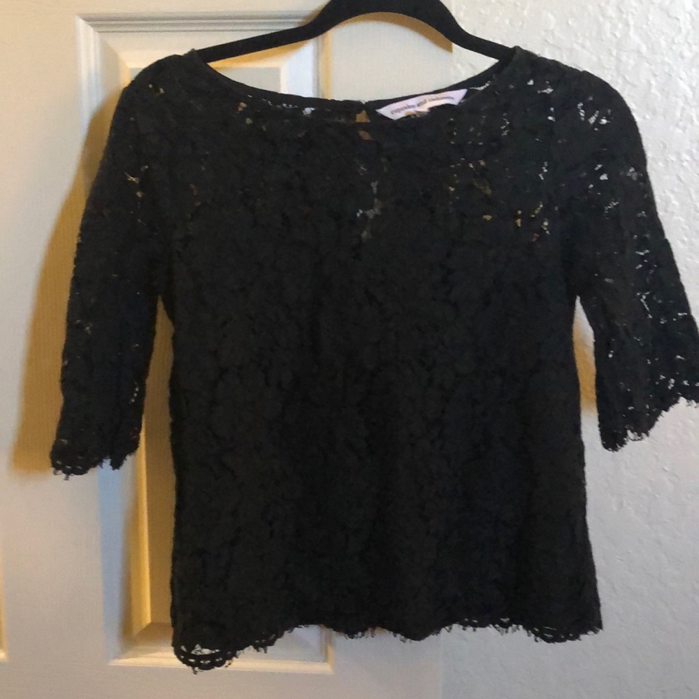 Black lace top